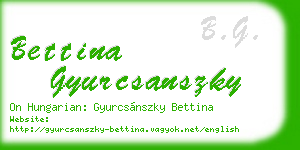 bettina gyurcsanszky business card